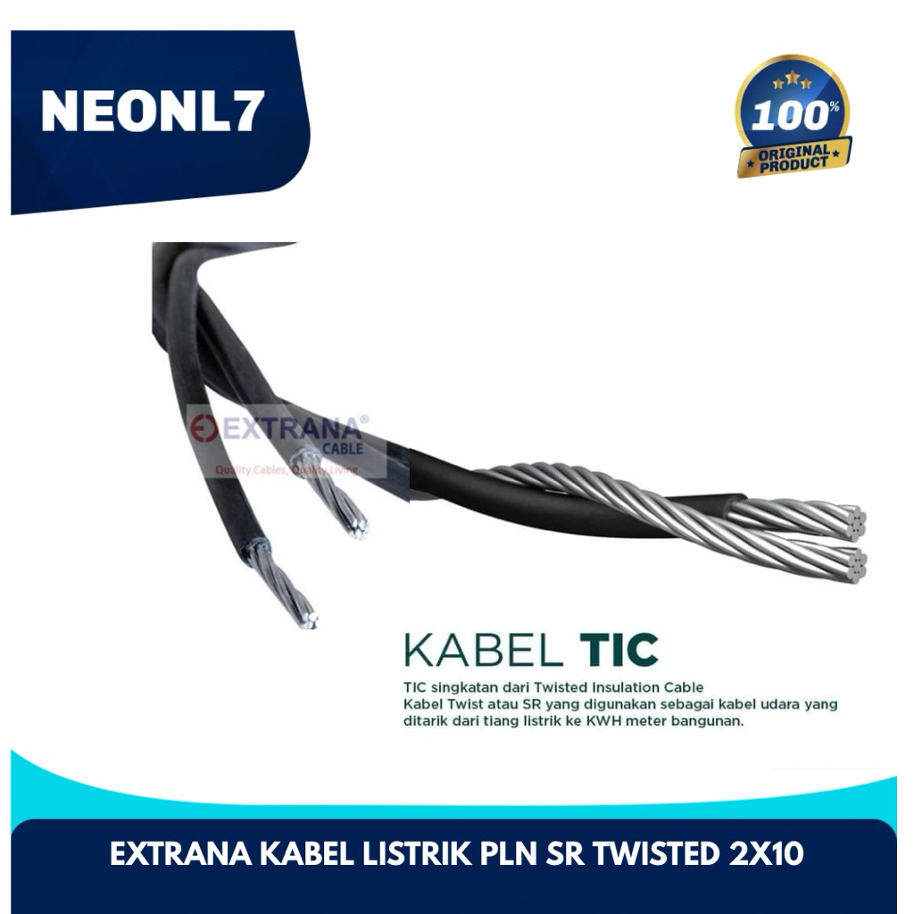EXTRANA KABEL SR 2X10 TWISTED LISTRIK PLN