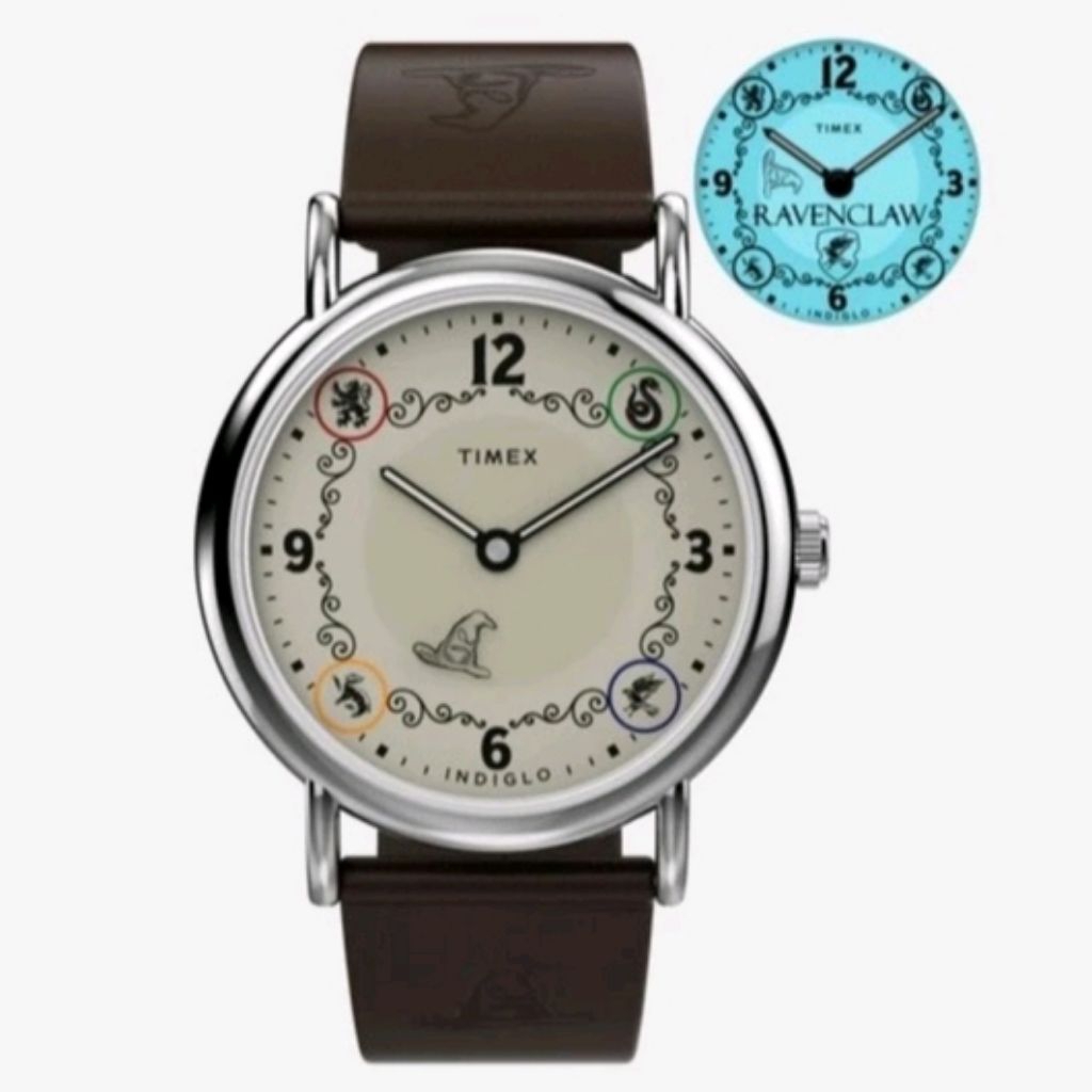 Timex TW2Y76500 Weekender x Harry Potter Ravenclaw 38mm Jam Tangan Unisex Leather Strap