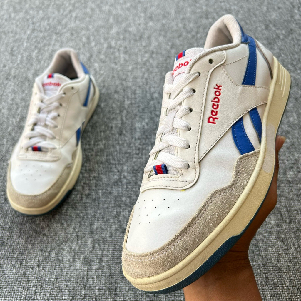 Sepatu REEBOK Royal Techque White Blue Court Size 41 Panjang Insole 26.5 cm