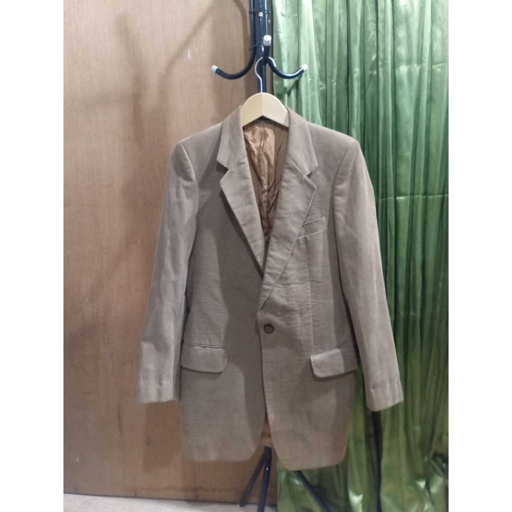 Corduroy Jas-Jas Atasan Corduroy Unisex Warna Coksu