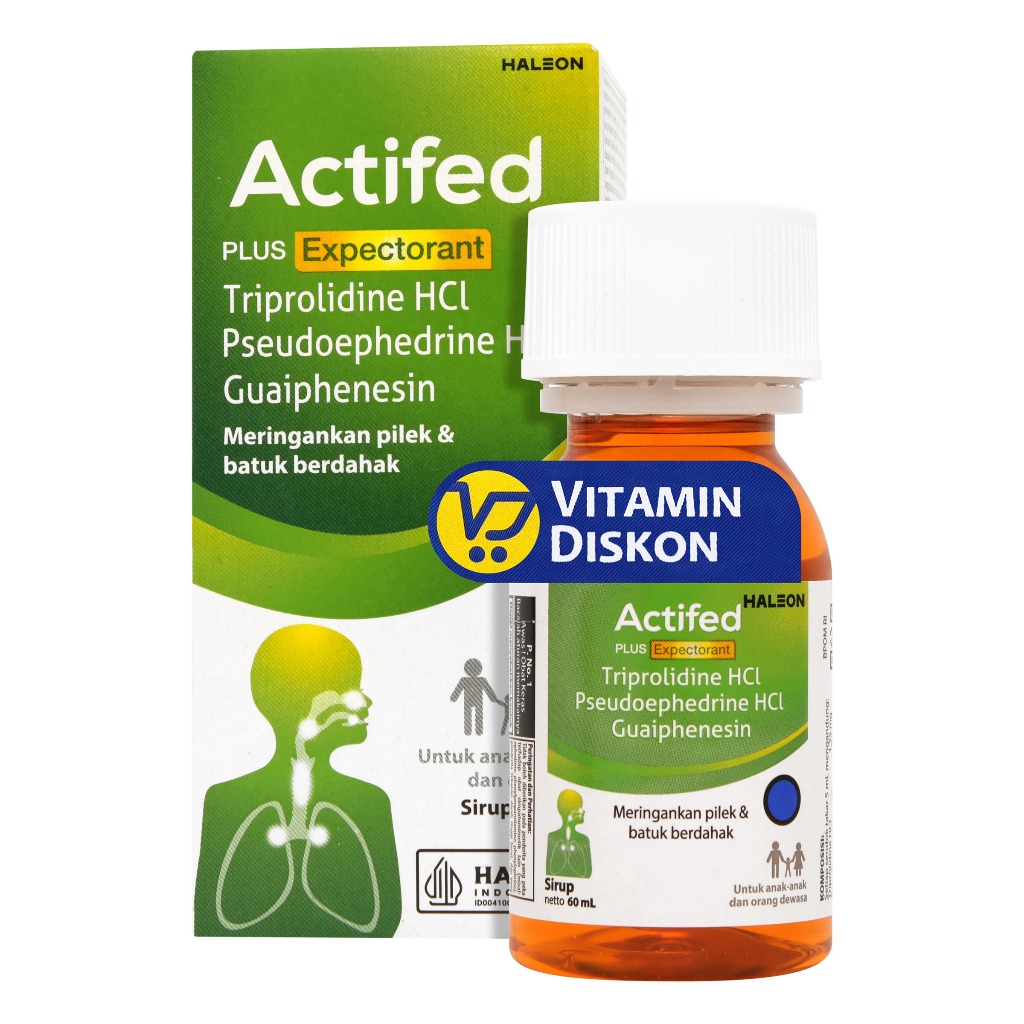 ACTIFED PLUS EXPECTORANT SIRUP  60ML | BATUK BERDAHAK (HIJAU)
