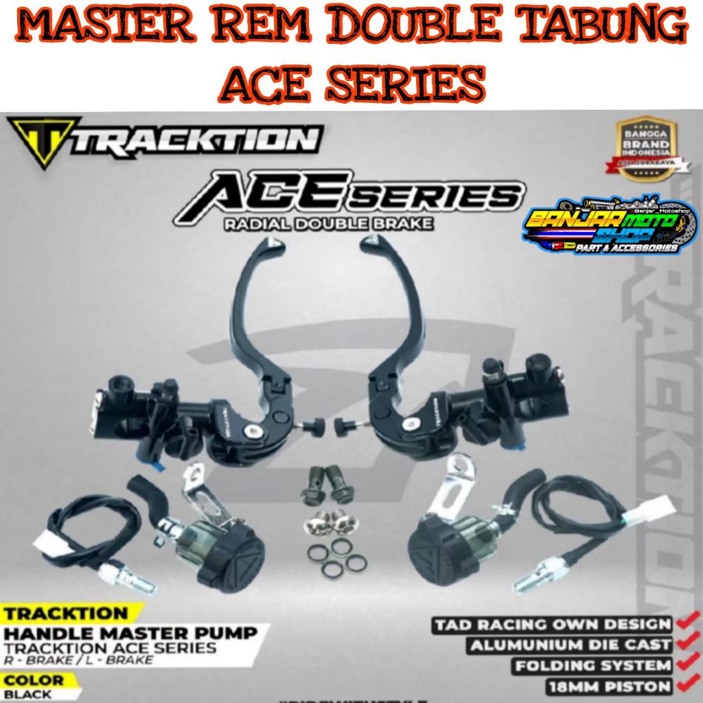 MASTER REM SET DOUBLE ORIGINAL TAD RACING ACE SERIES / MASTER REM DEPAN 2 TABUNG
