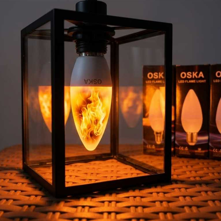 Lampu Api / Lampu Obor Api / Led Taman Model Api / E27 / Tinggi 11cm (HANYA LAMPU SAJA)