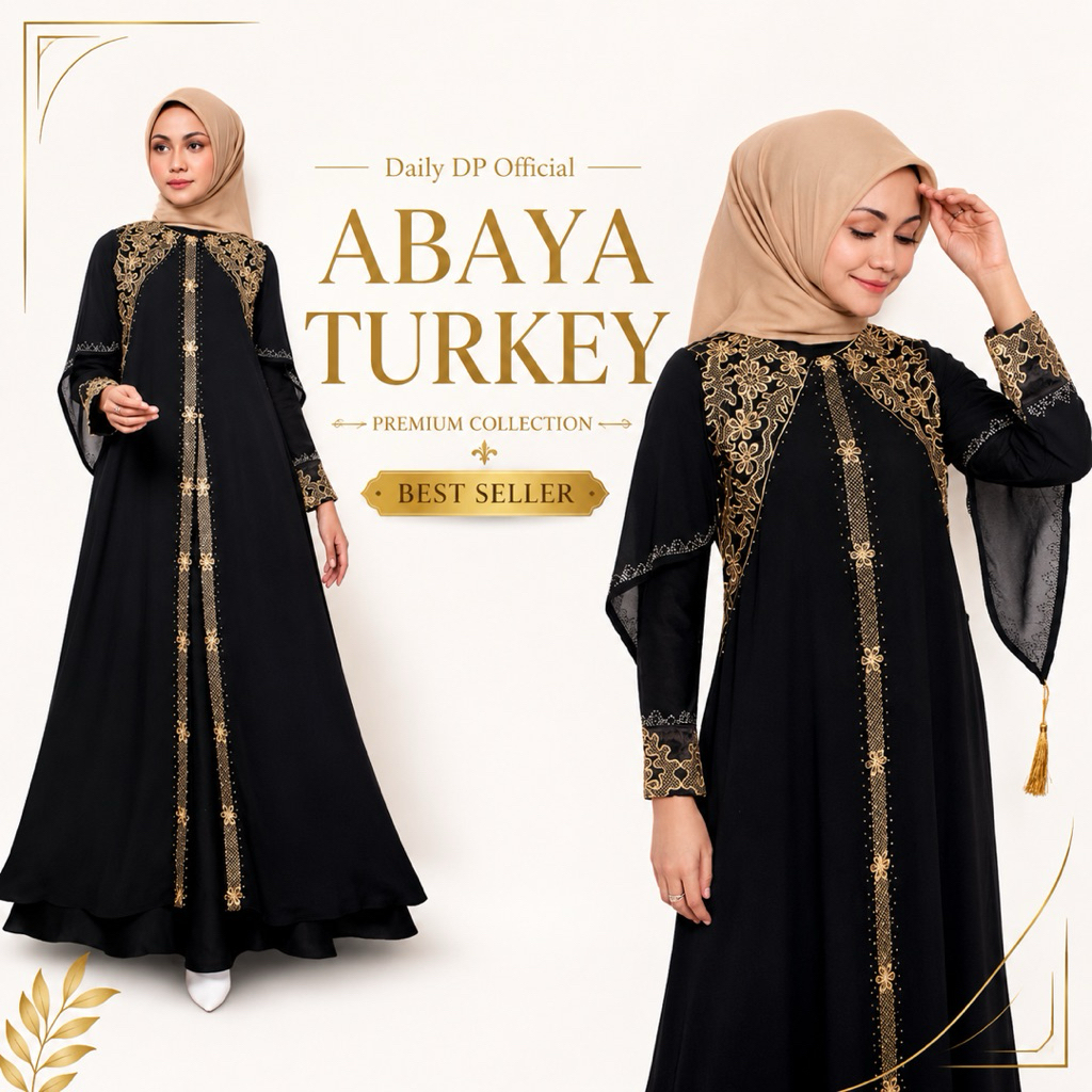 Gamis Turkey 1661 Hawa #460 Dress Busana Muslimah By Original Mega Store Farzolla 2