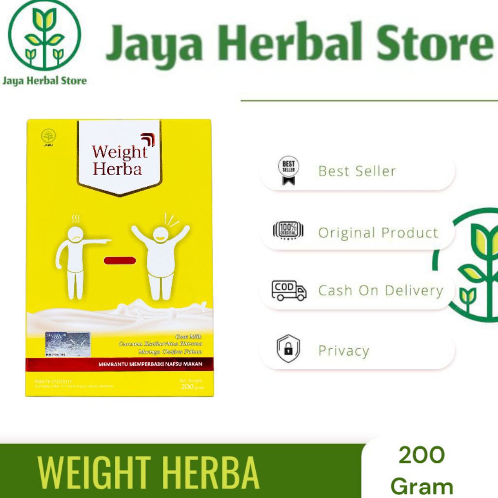 WEIGHT HERBA - Susu Herbal Bantu Menambah BB Ideal dan Meningkatkan Nafsu Makan