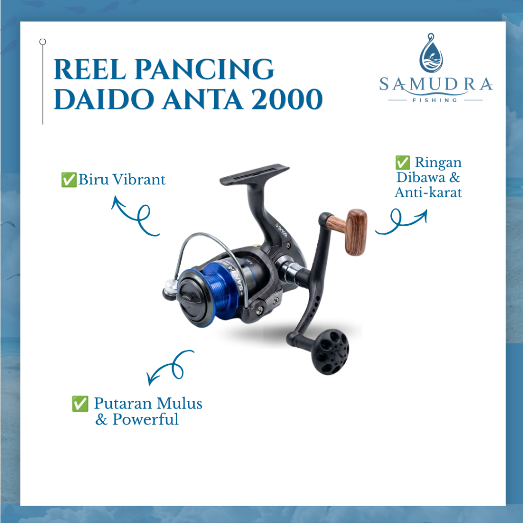 Reel Pancing Daido Manta 2000 Spinning Reel Alat Pancing Laut Berkualitas Original