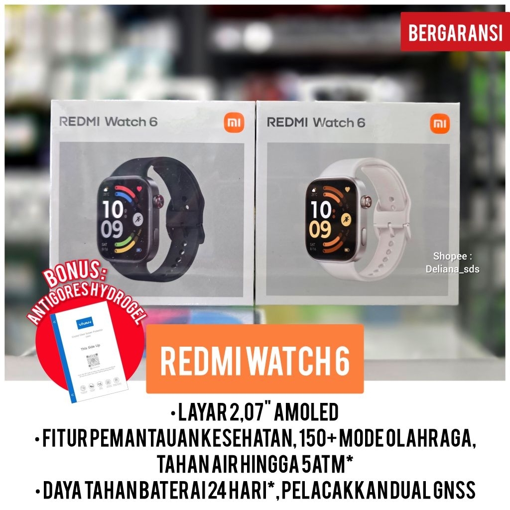 Redmi Watch 6 Garansi Resmi 1 Tahun Redmiwatch 6 Smartwatch Xiaomi Watch 6 Smartwatch Redmi Watch 6 