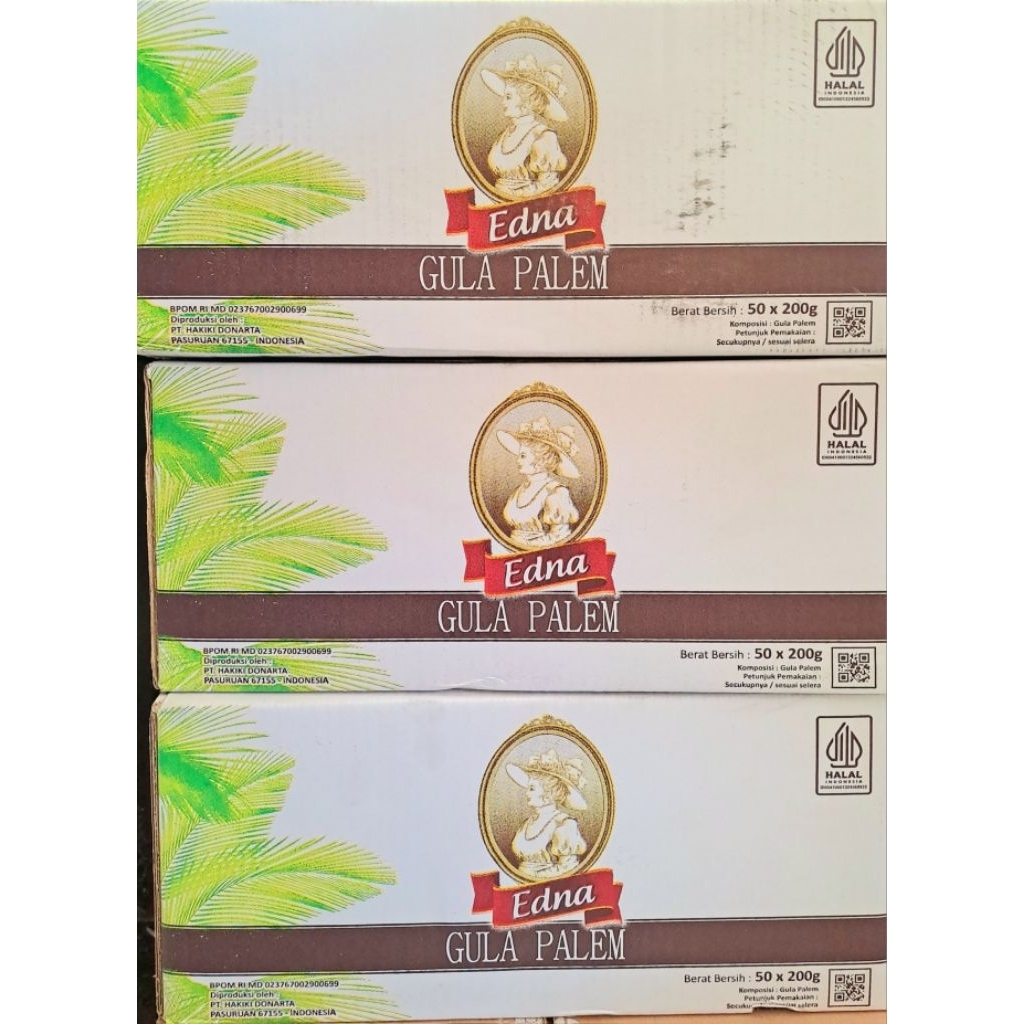 Gula Palem Edna 200gr 1 Dus isi 50