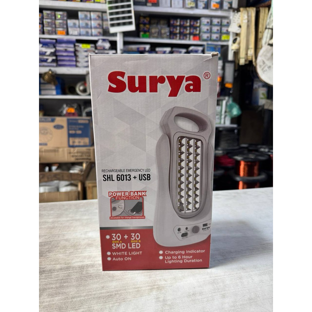 LAMPU EMERGENCY SURYA SHL 6013 USB
