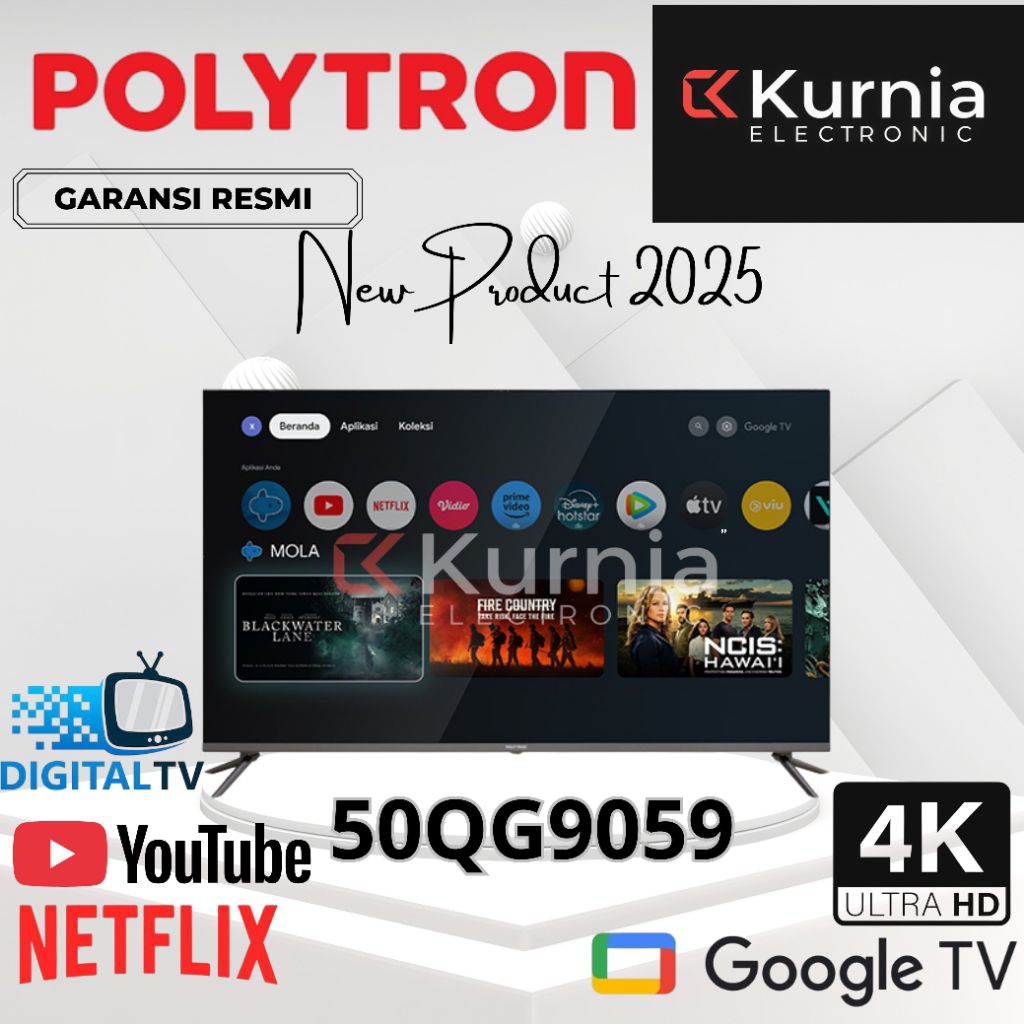 POLYTRON 50QG9059 4K
GOOGLE TV EQLED 50 inch