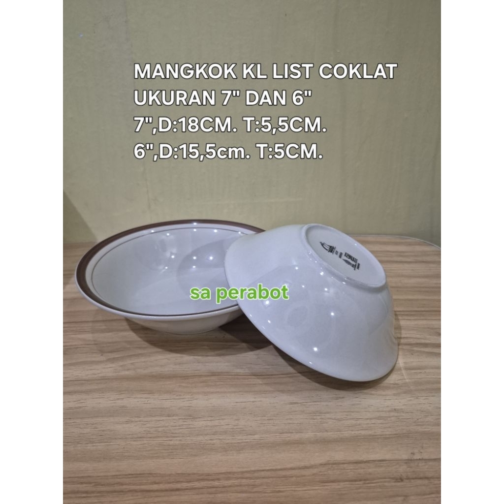 12PCS[1LS]MANGKOK KERAMIK COKLAT+MANGKOK KL7+MANGKOK ES BUAH.