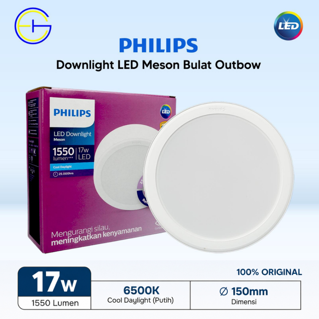 Meson 59472 150 17W Philips LED Downlight Outbow Bulat