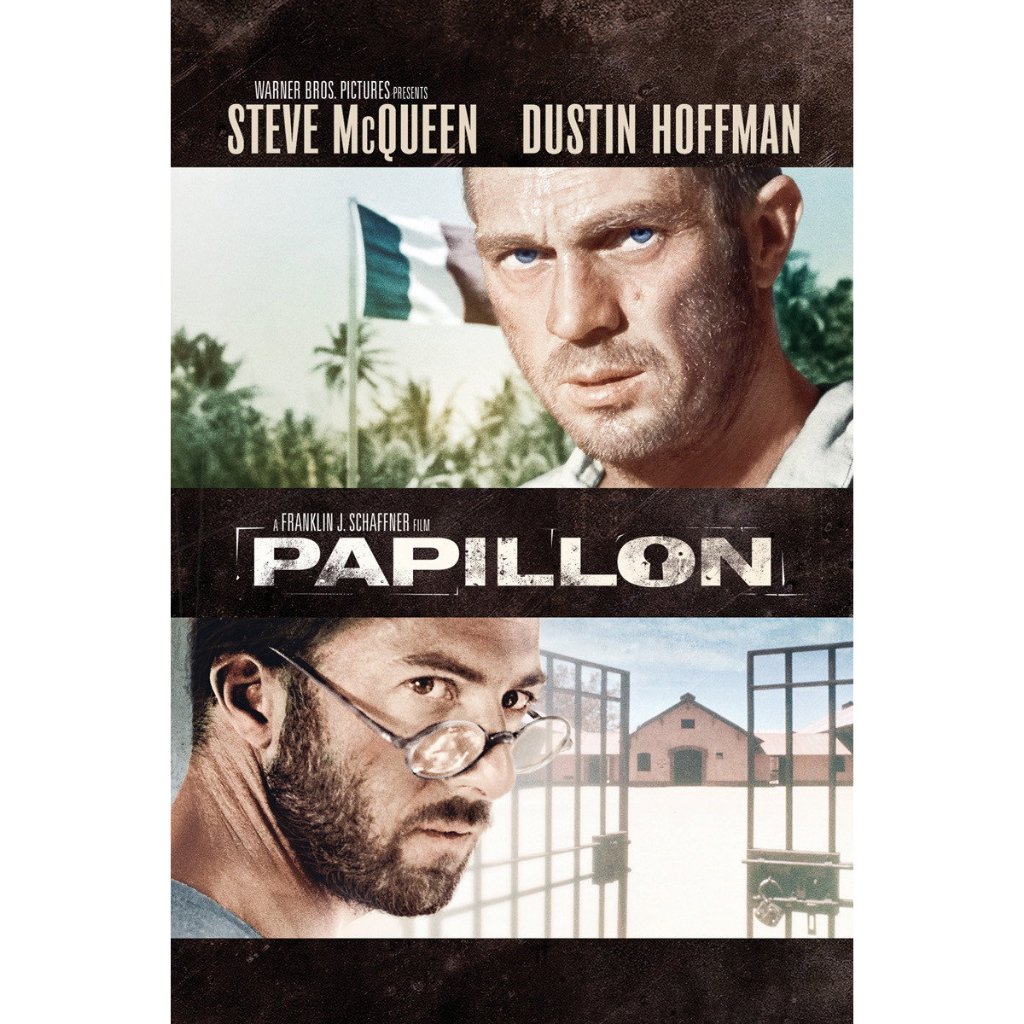dvd kaset Papillon (1973) Steve McQueen dan Dustin Hoffman