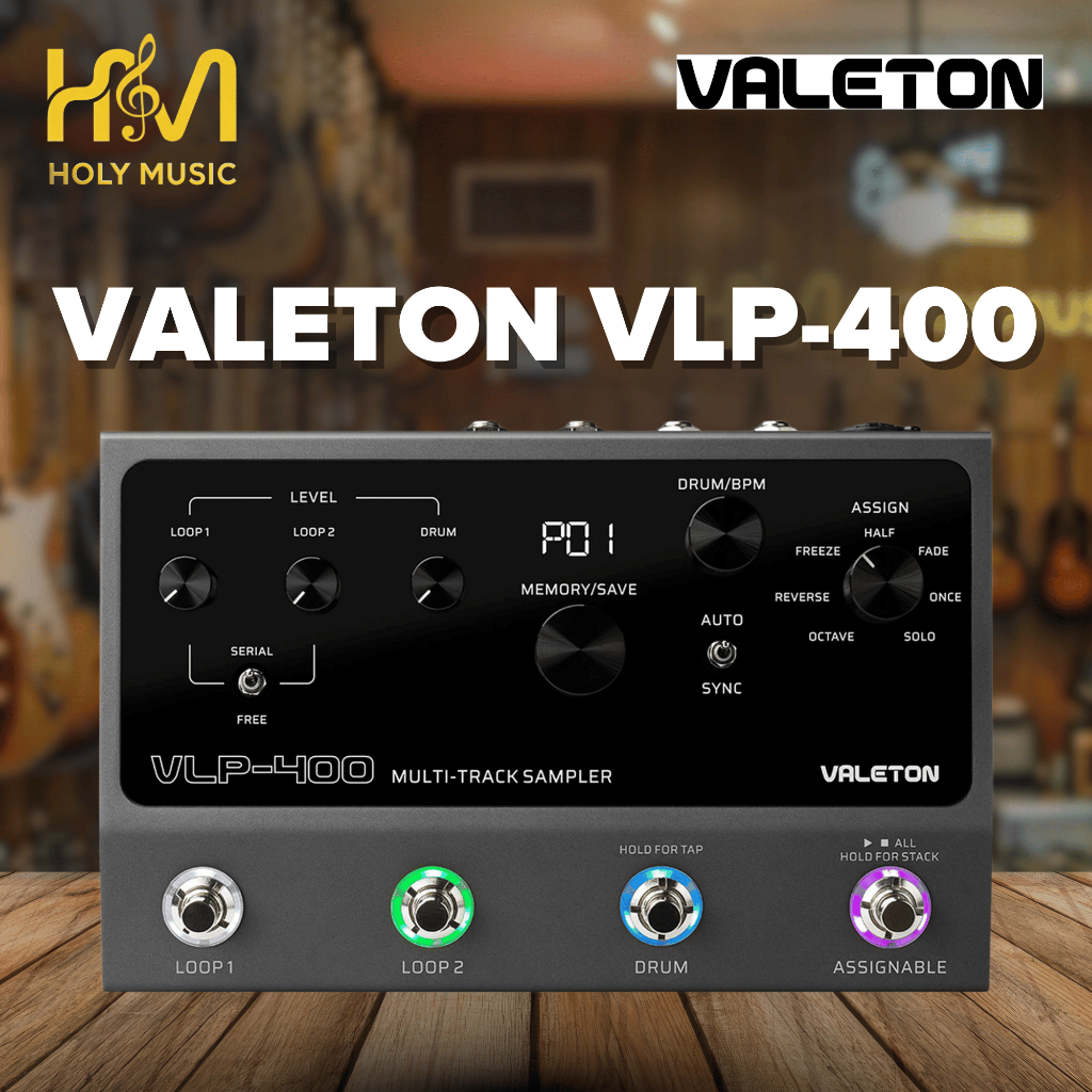VALETON VLP-400 Stereo Dual Looper & Drum Rhythm Pedal – 100% Original
