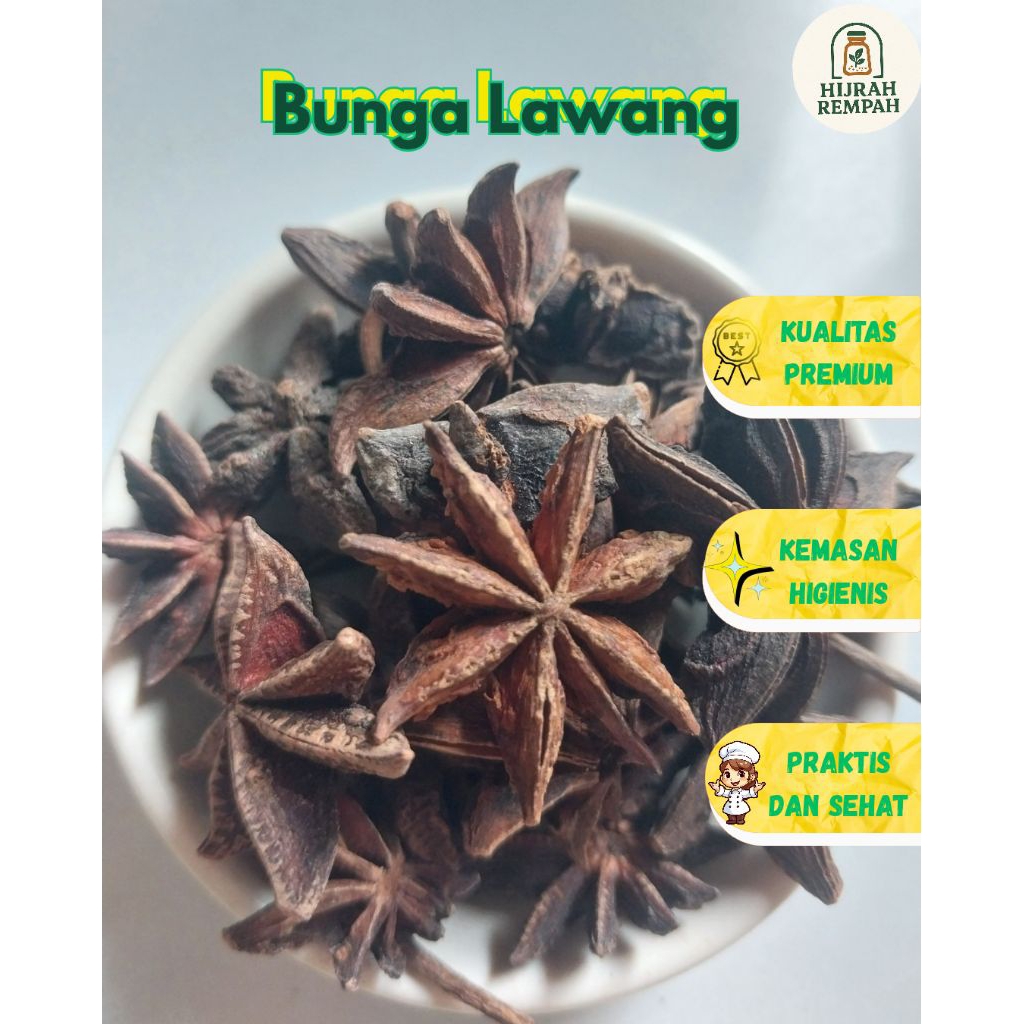 Bunga Lawang 1 kg / Kembang Lawang / Pekak / Star Anise / Ba Jiao