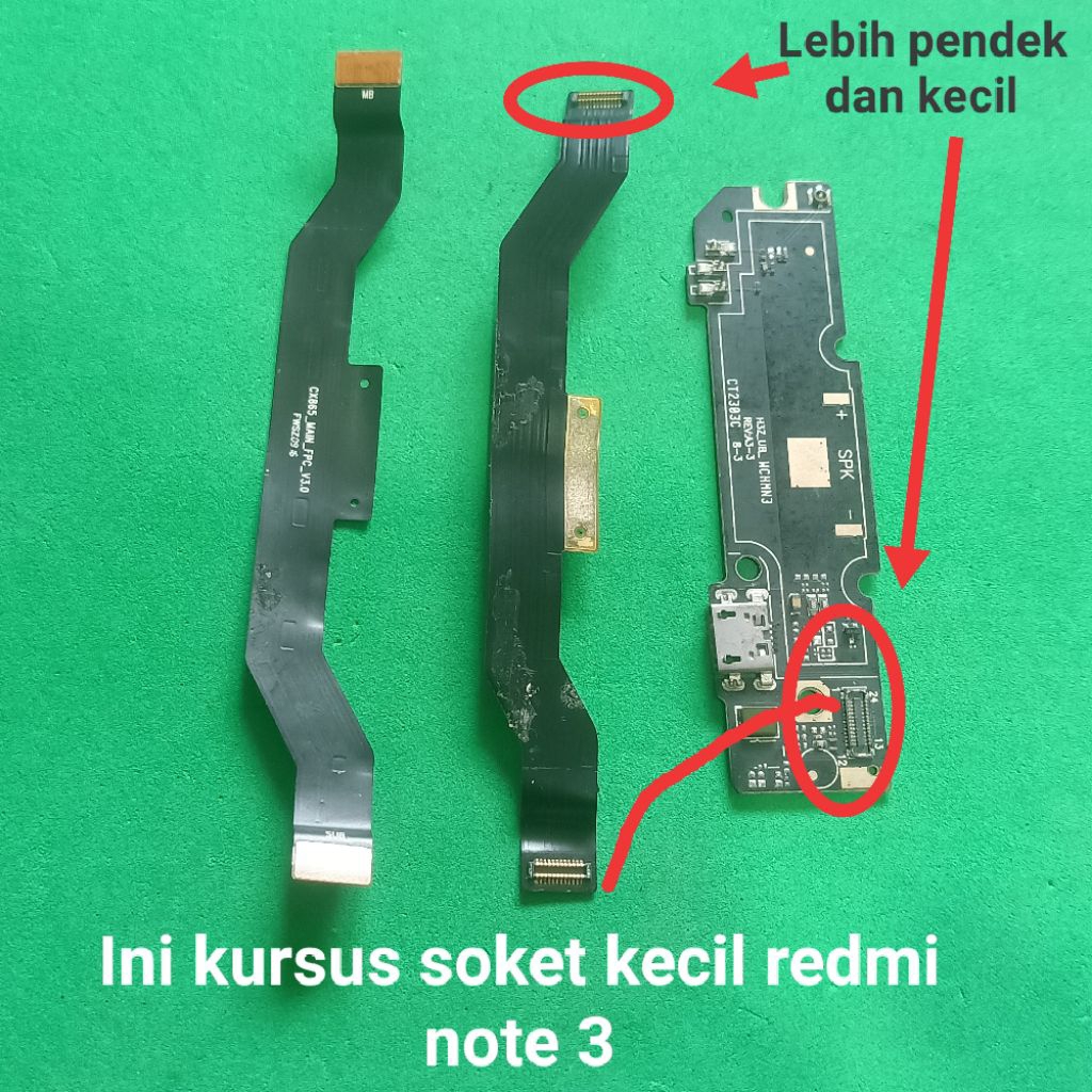 Flexible Redmi note 3 soket Kecil bekas Copotan