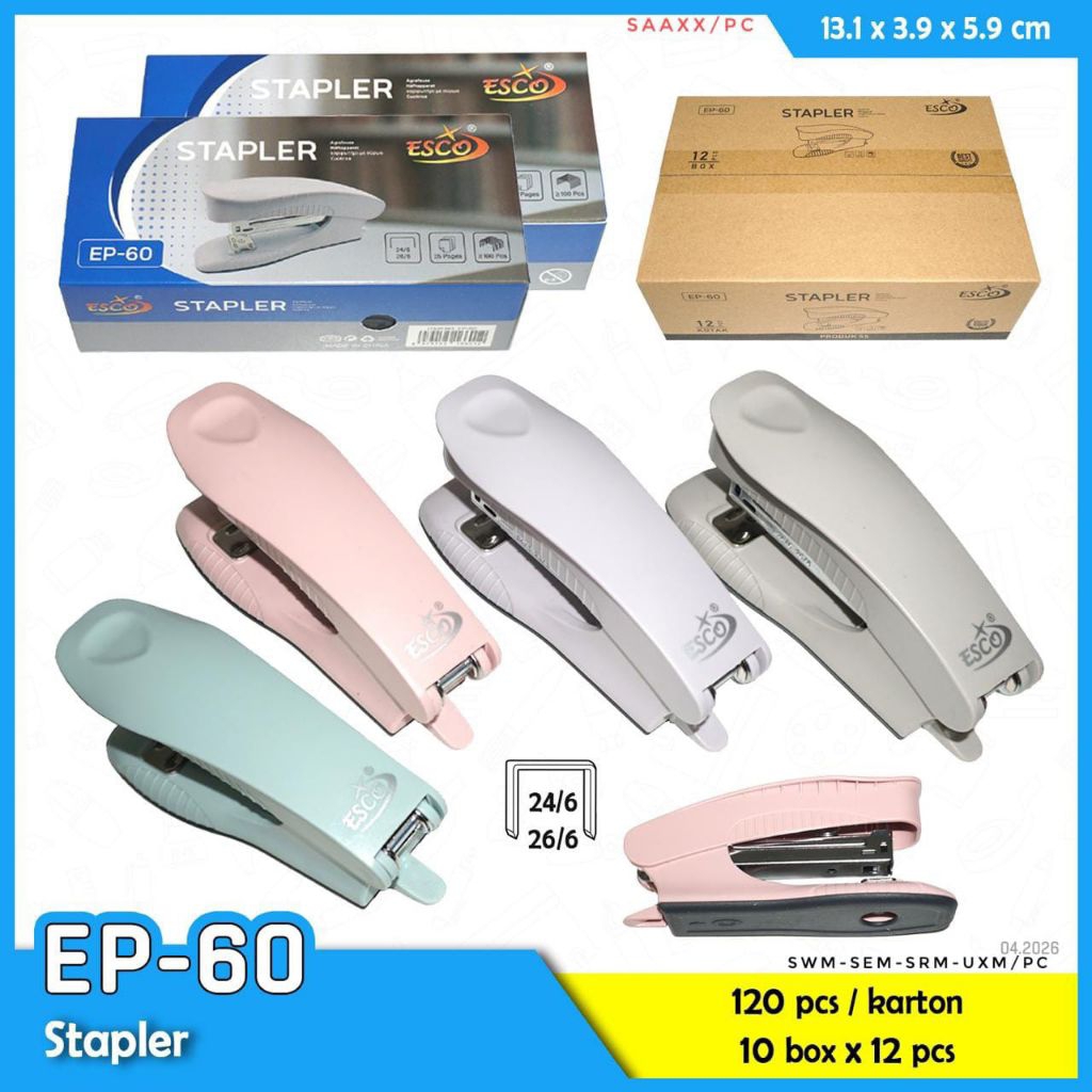 Esco Hekter EP-60/Stapler Plastik Besar/Hekter Plastik Besar Warna/Per Pcs