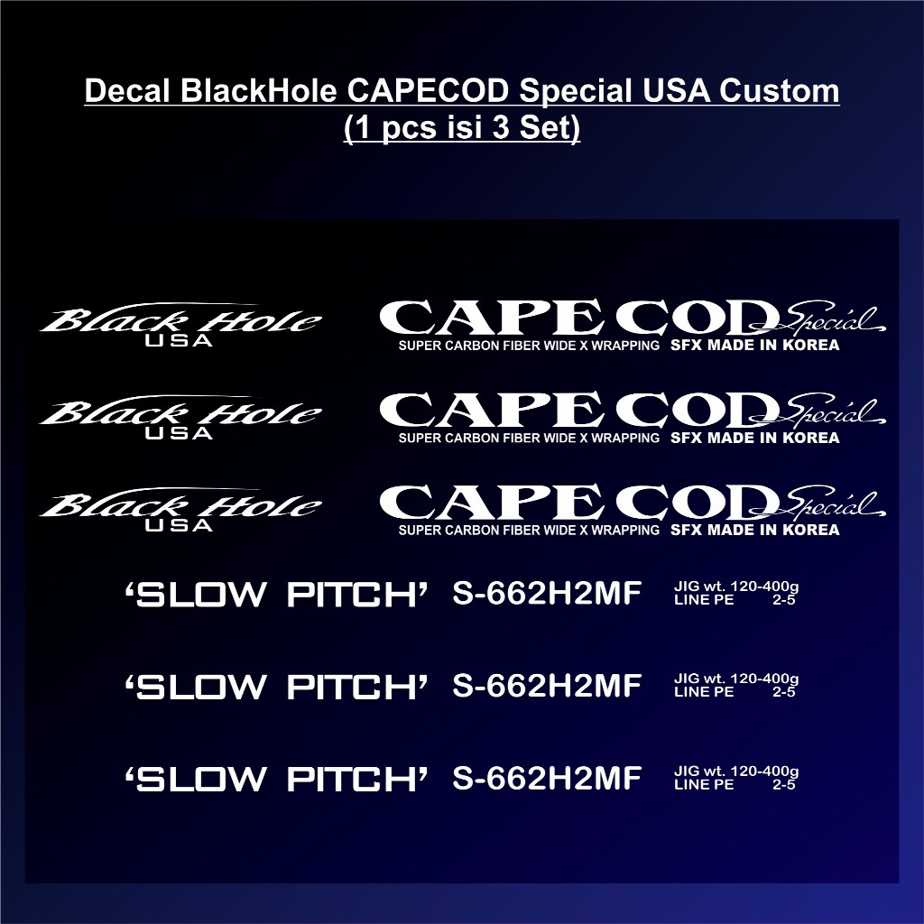 Decal Joran Black Hole CAPECOD Special custom