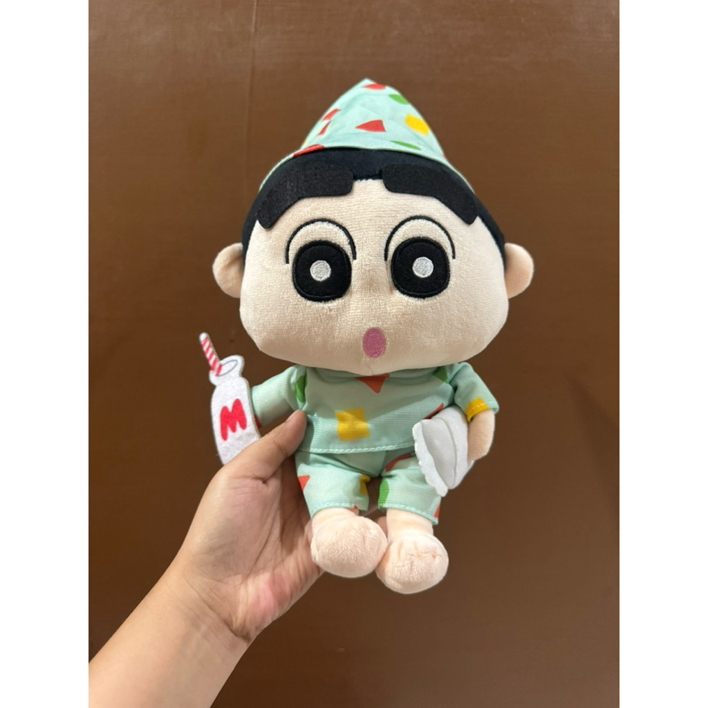 Boneka Karakter Sinchan Kostum Piyama size 27cm / Boneka Crayon Shinchan / Boneka Sinchan Lucu