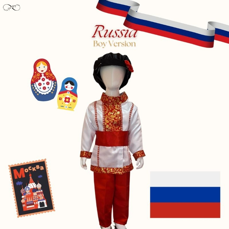 Baju Negara Rusia/Baju Kostum Rusia Boy dan Dewasa