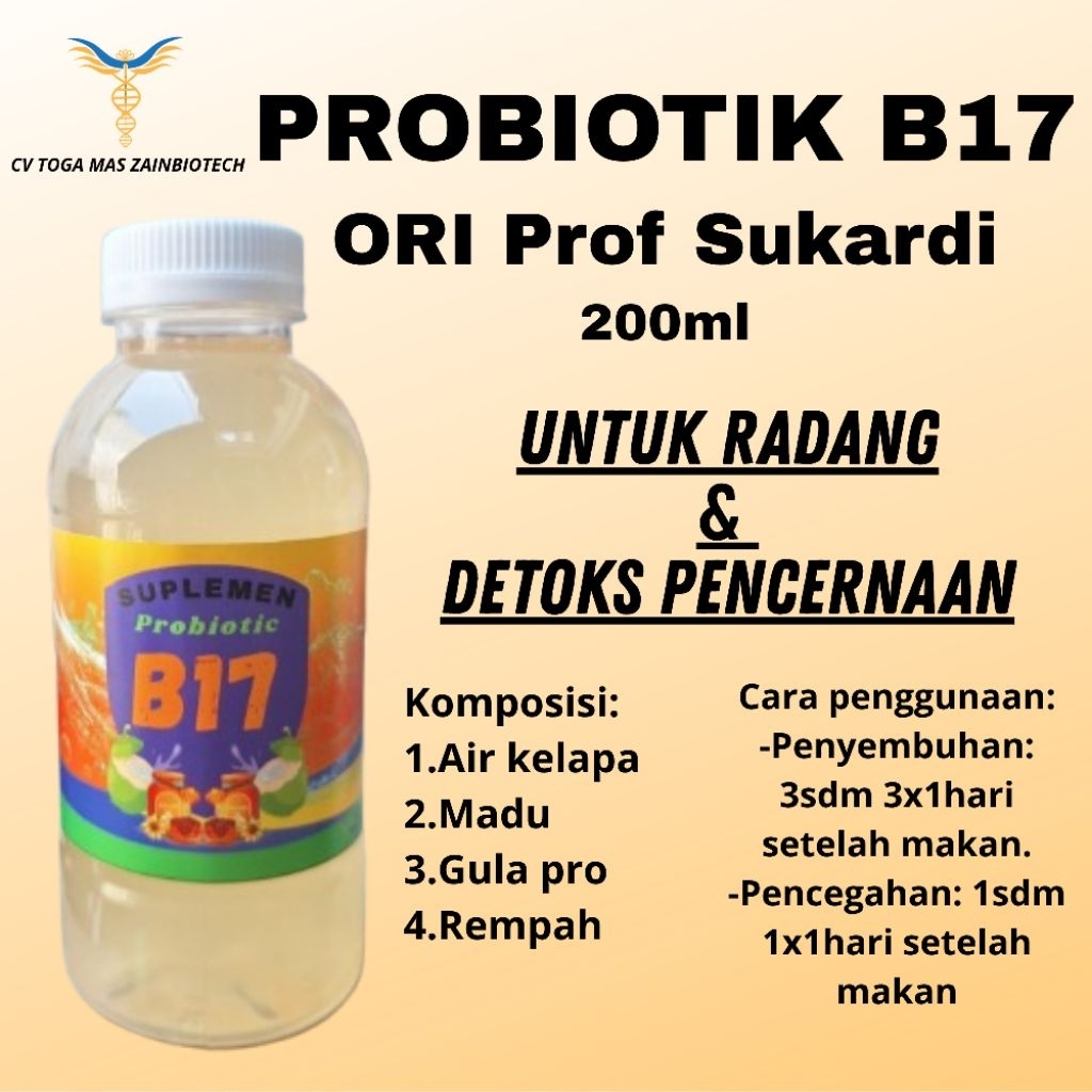 PROBIOTIK B17/G17 ORI PROF SUKARDI