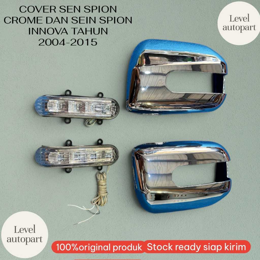 cover spion crome dan lampu sein spion original toyota innova 2004-2015 set kanan kiri