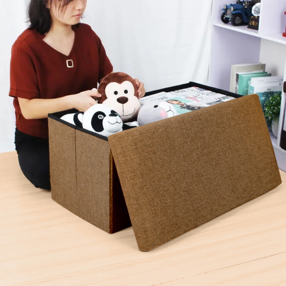 Kotak Penyimpanan Barang Foldable Storage Stool Box Multifunctional