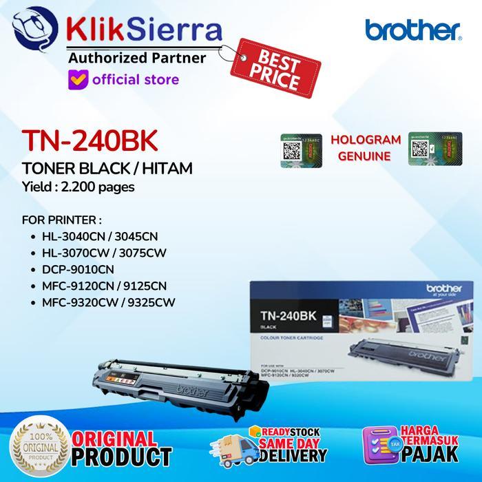 Brother Toner TN-240 Black Original Resmi TN 240 / TN-240BK