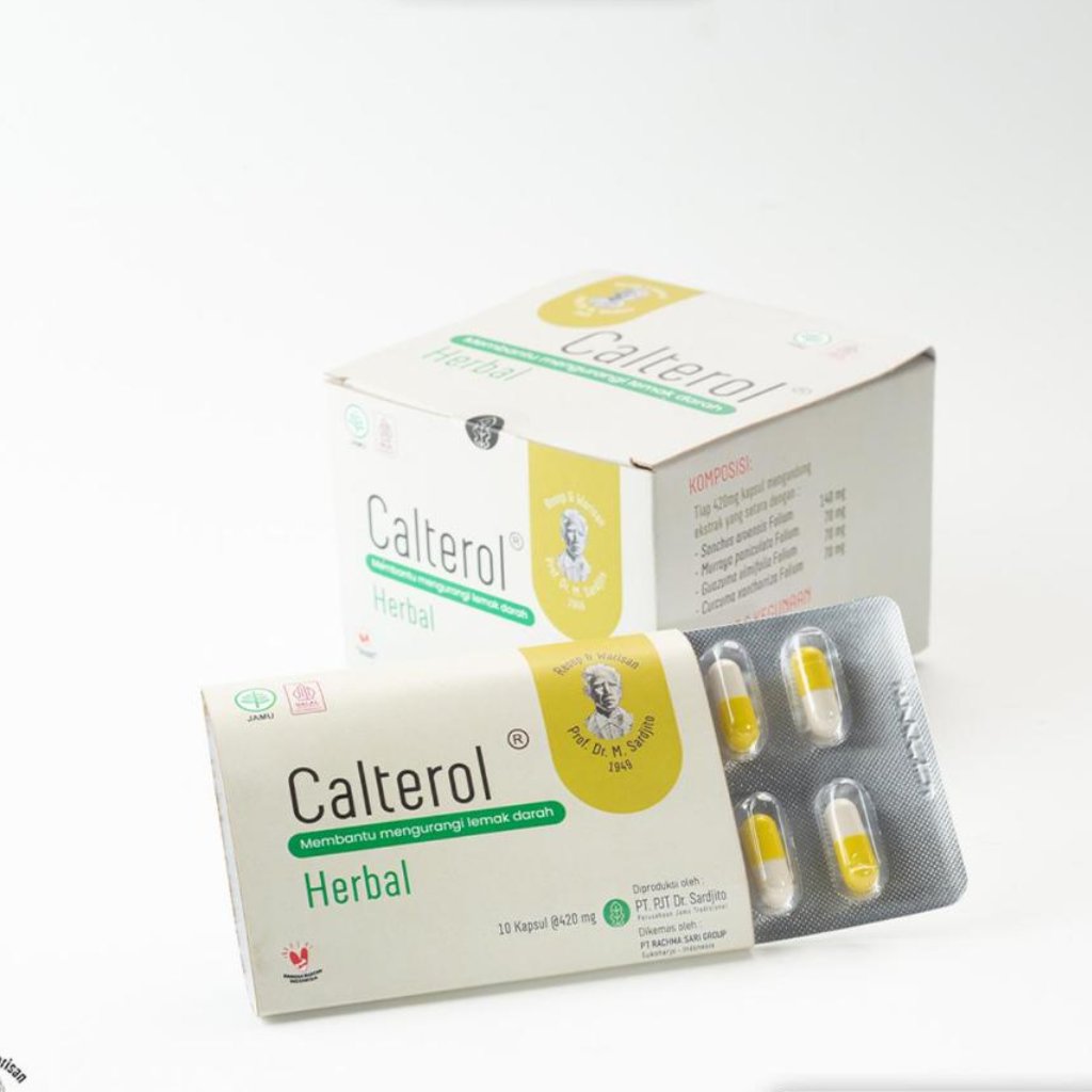 Calterol Box 100's Kapsul Dr. Sardjito - Obat Herbal Penurun Kolesterol