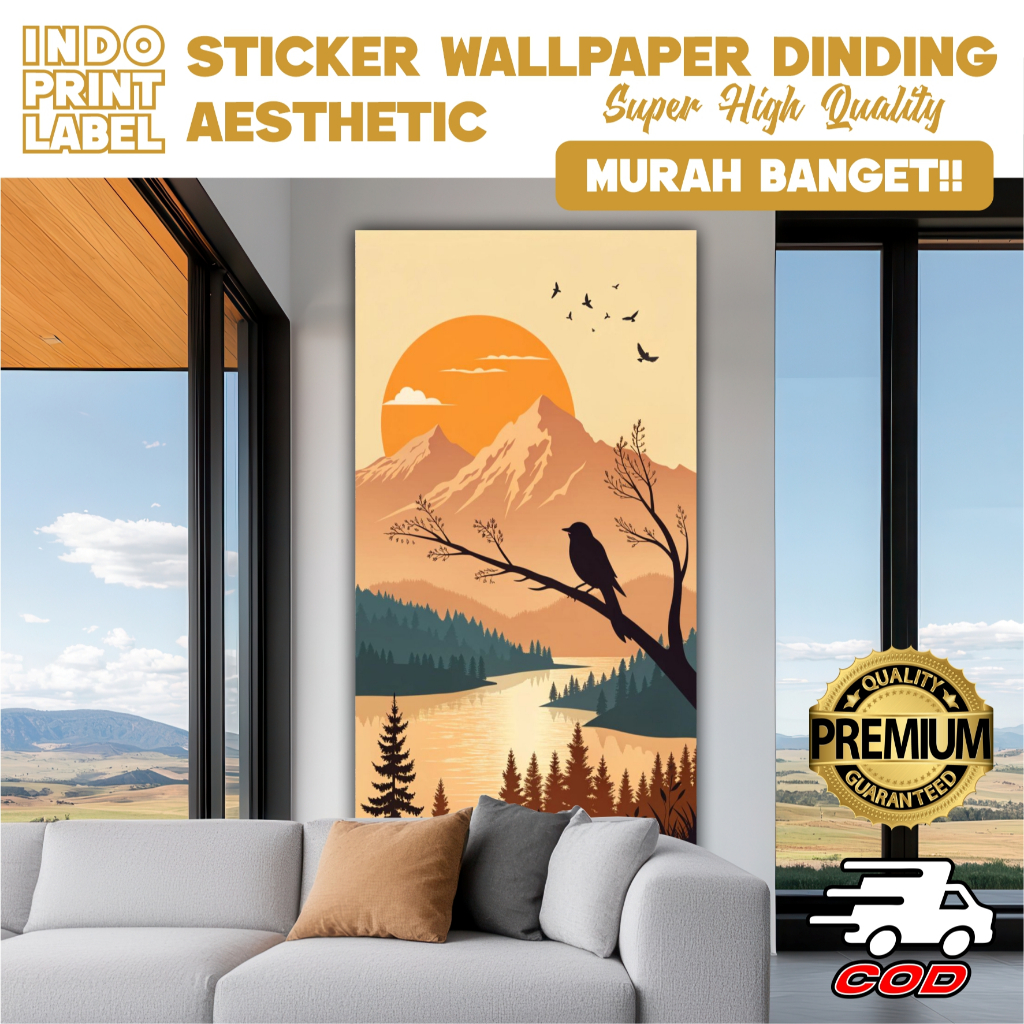 WALPEPER DINDING 3D UV AESTETIK MOTIF ALAM PREMIUM / WALPEPER DINDING TERMURAH / SD07