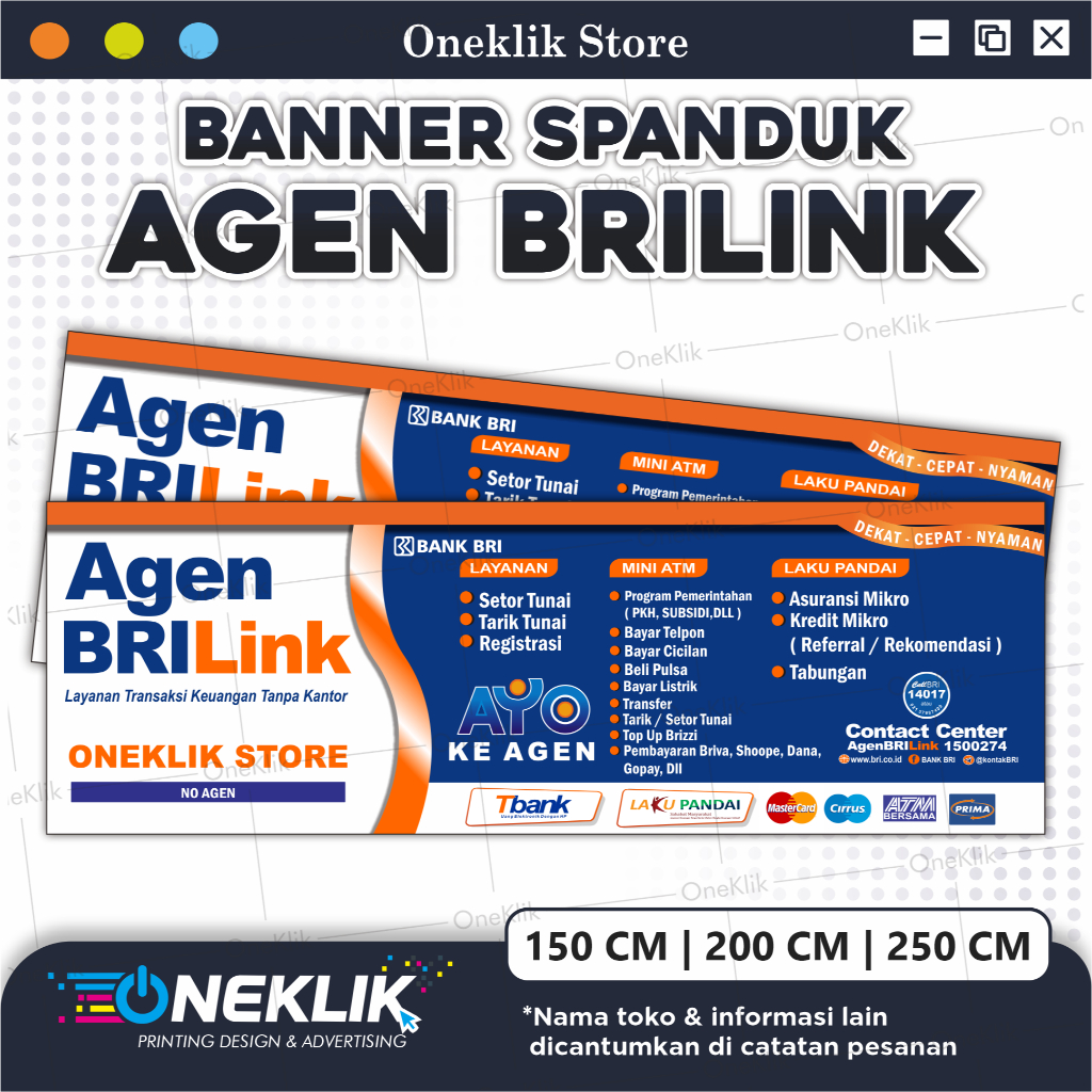 Spanduk Banner BRILink / Banner Konter / Banner Agen BRILink