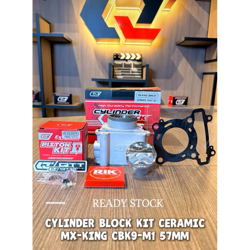 Cylinder blok yamaha mx king 57mm Qtt Racing Seher Set Piston Cylinder Blok Mx King Jupiter Mx Ceram