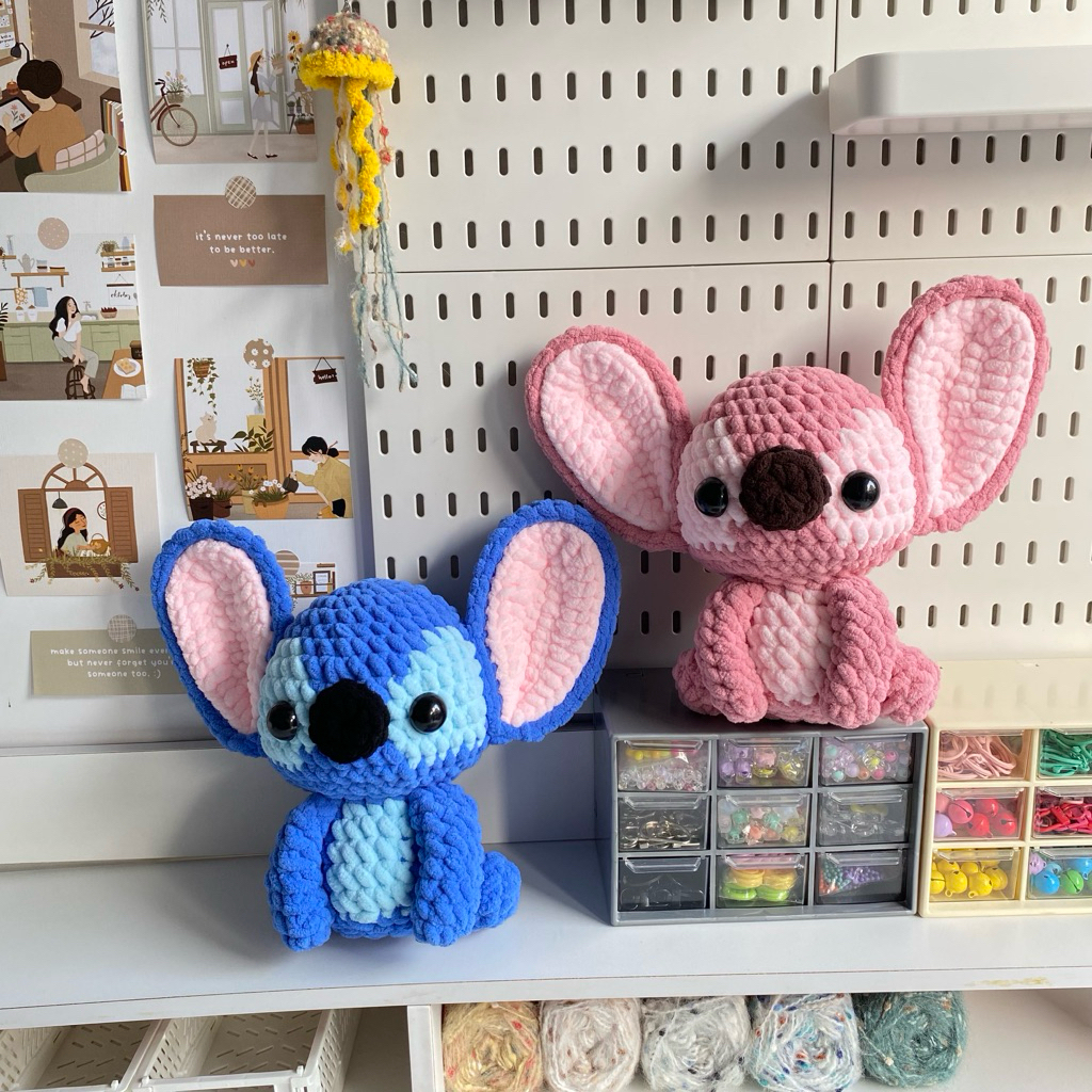 [CRAFTHIC] Amigurumi Stitch Series || Boneka Stitch Plushie || Stitch Series Crochet Keychain || Bon