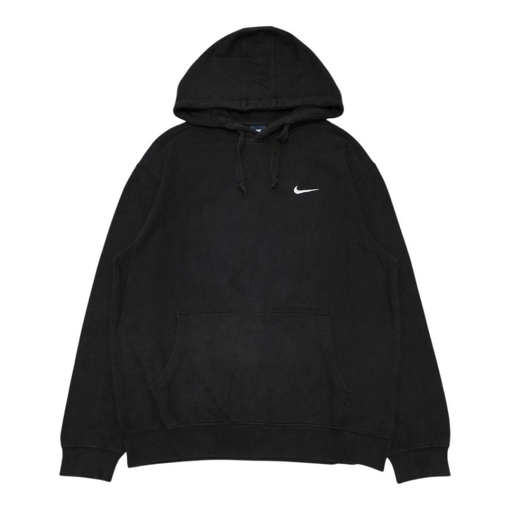 HOODIE NIKE SMALL LOGO HITAM / BLACK SECOND ORIGINAL