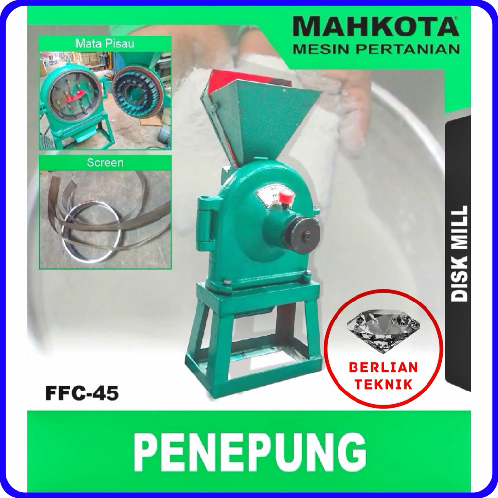 Alat Mesin Giling Tepung Disk Mill Mahkota FFC 45