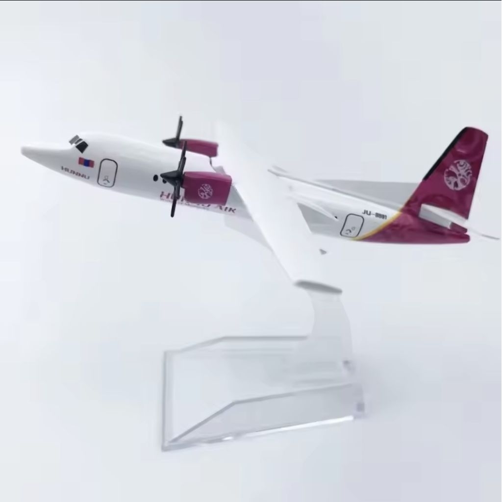 16CM ATR HUNNU AIR MINIATUR PESAWAT DIECAST BESI METAL PAJANGAN DISPLAY