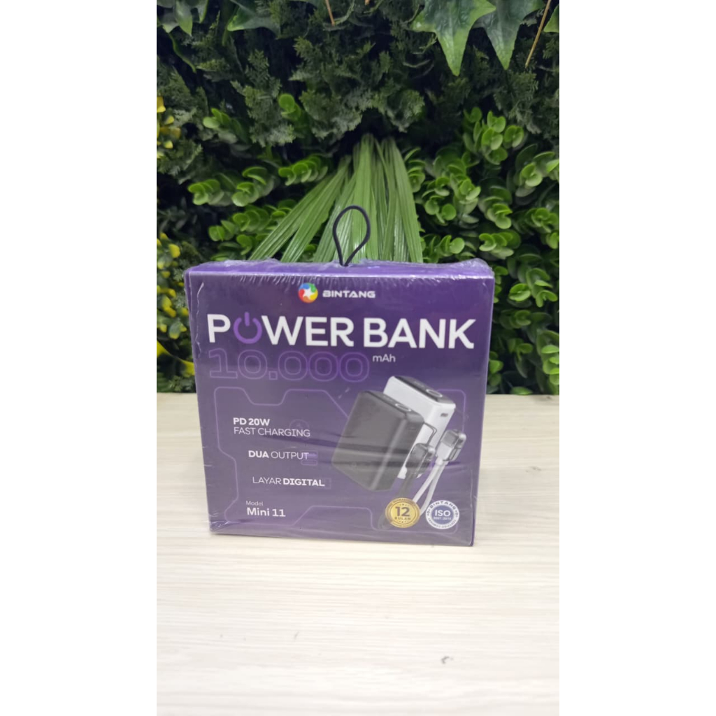 POWERBANK USB + TYPE C 10000 MAH BINTANG 20W MINI 11