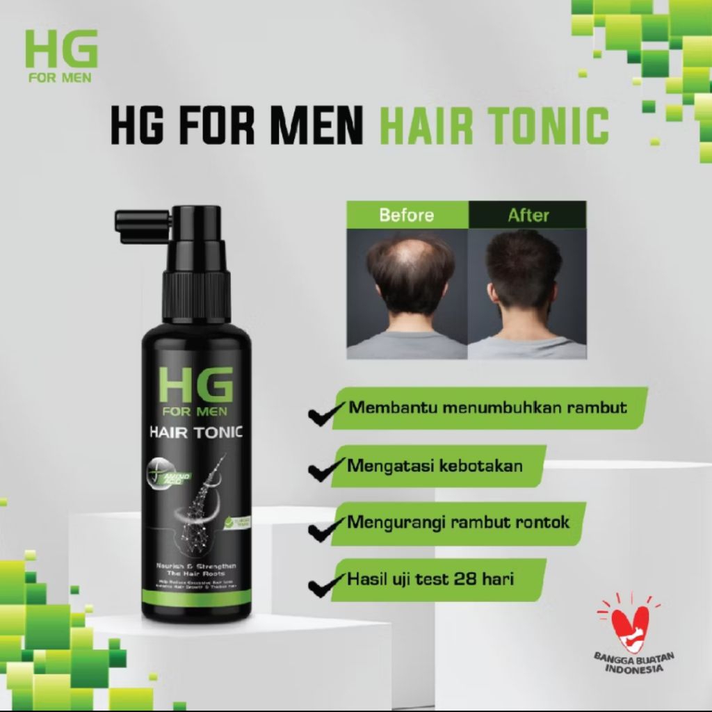 HG For Men Hair Tonic Pria Rambut Rontok 90ml