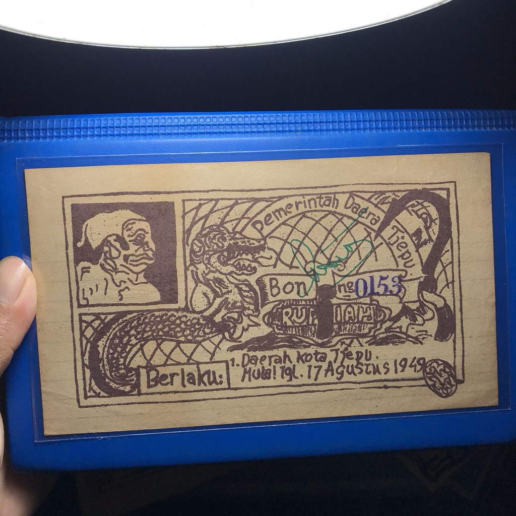 Uang Orida Seri Tjepu 1 Rupiah 1949