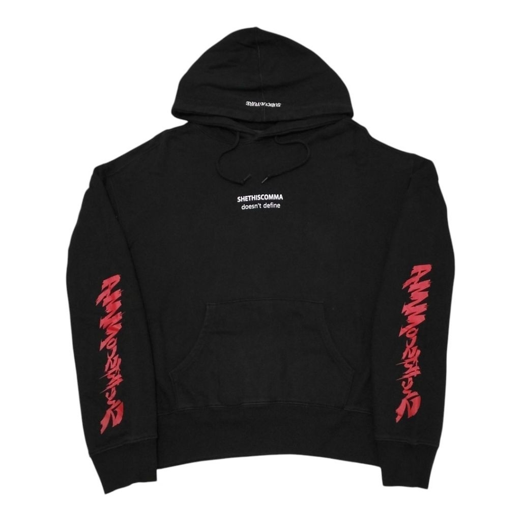 HOODIE SHETHISCOMMA LOGO HITAM / BLACK 2 SECOND ORIGINAL