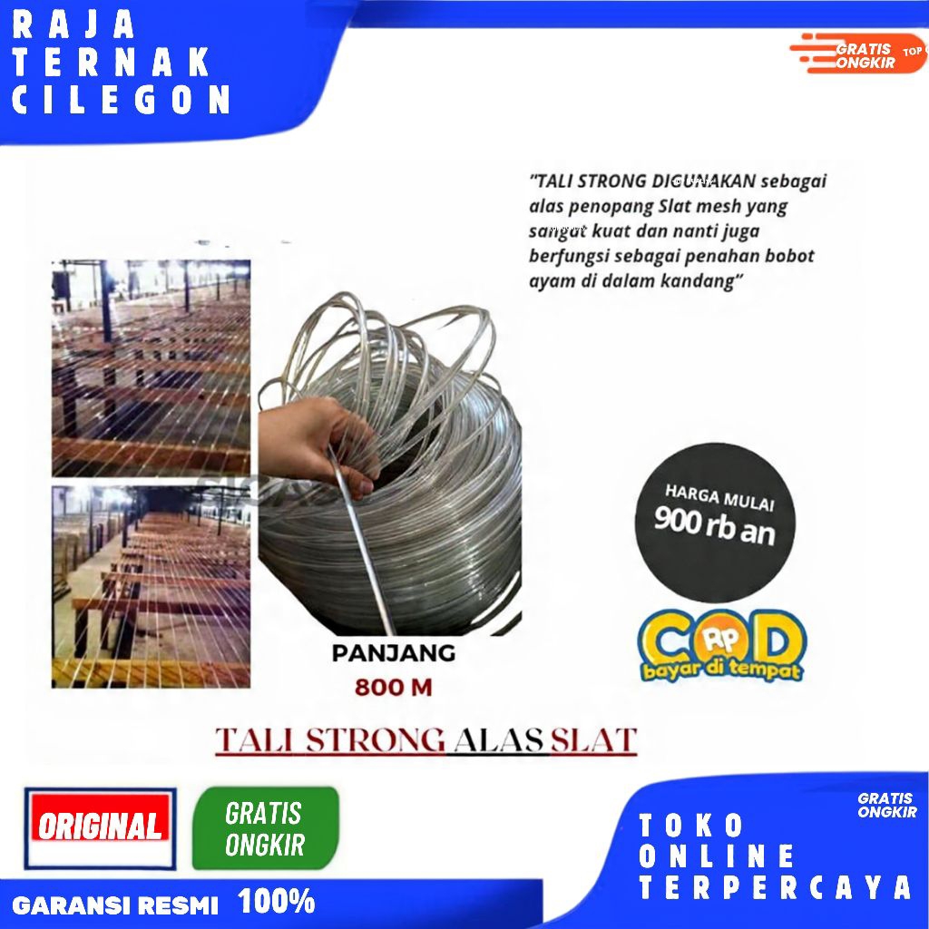 TALI STRONG SLAT MESH - TALI PENGIKAT ATAU PENYANGGA SLAT PLASTIK MESH ROLL - TALI STRONG