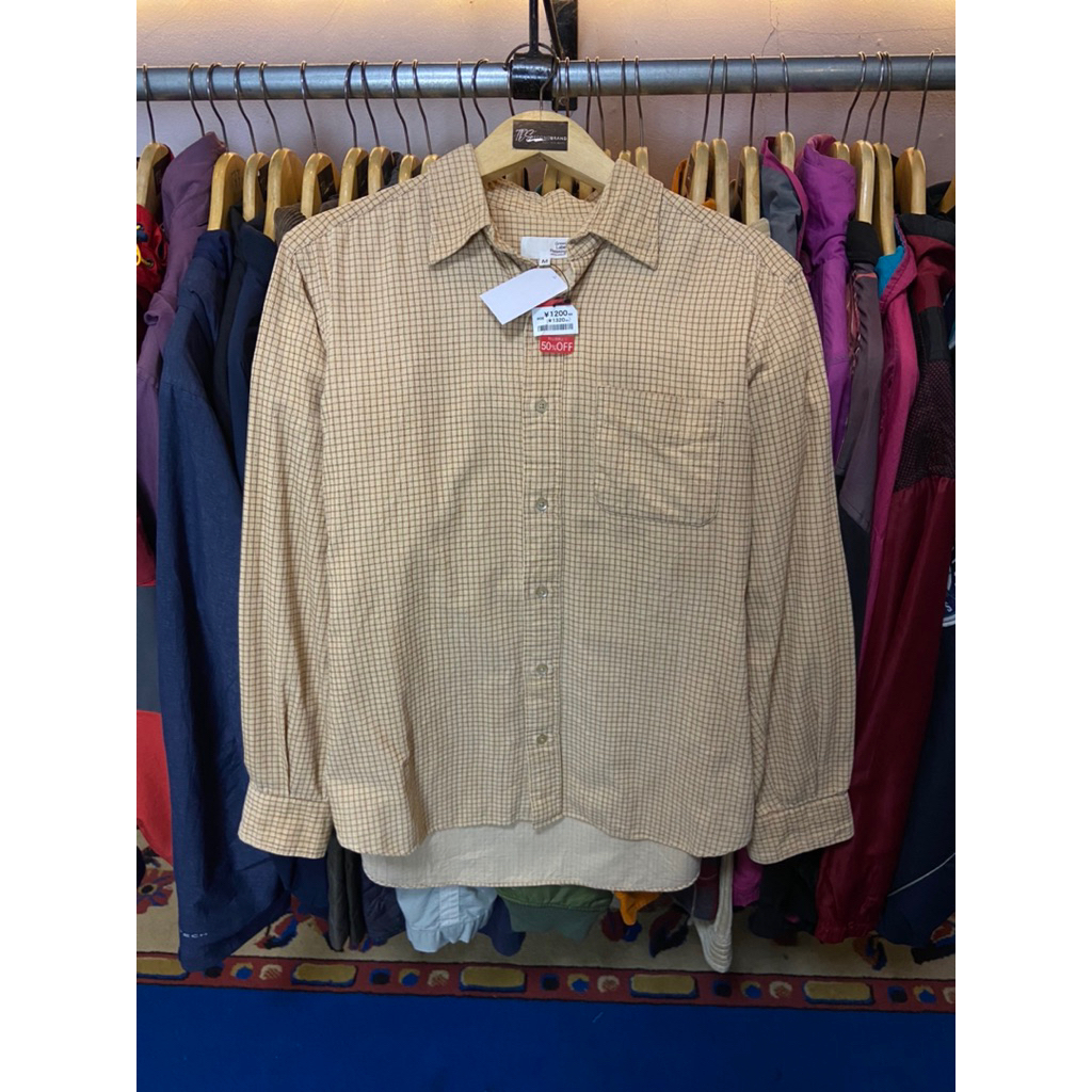 kemeja flannel corduroy motif kotak kecil