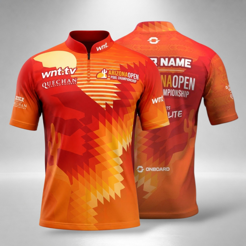 Jersey Billiard Costum Arizona Open Orange 2026 Full Printing