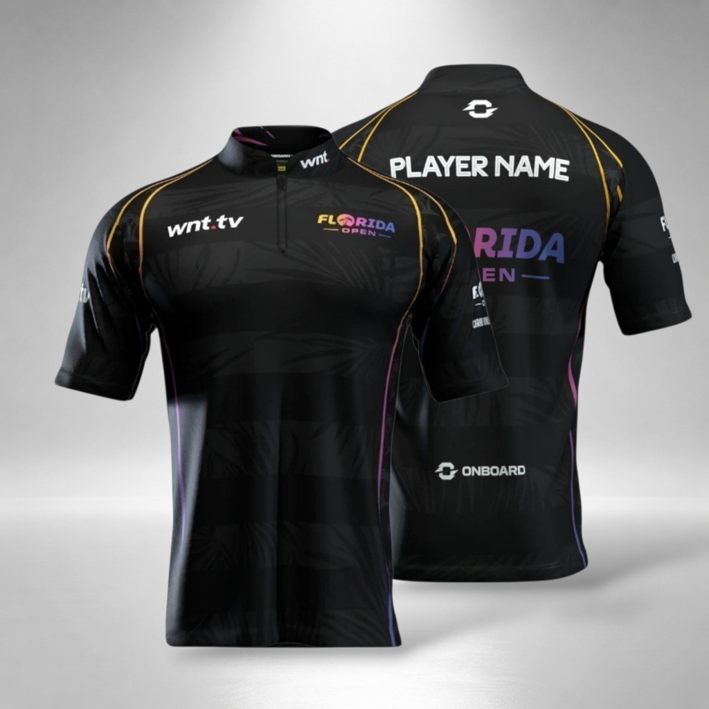 Jersey Billiard Costum Florida Open Black 2026 Full Printing