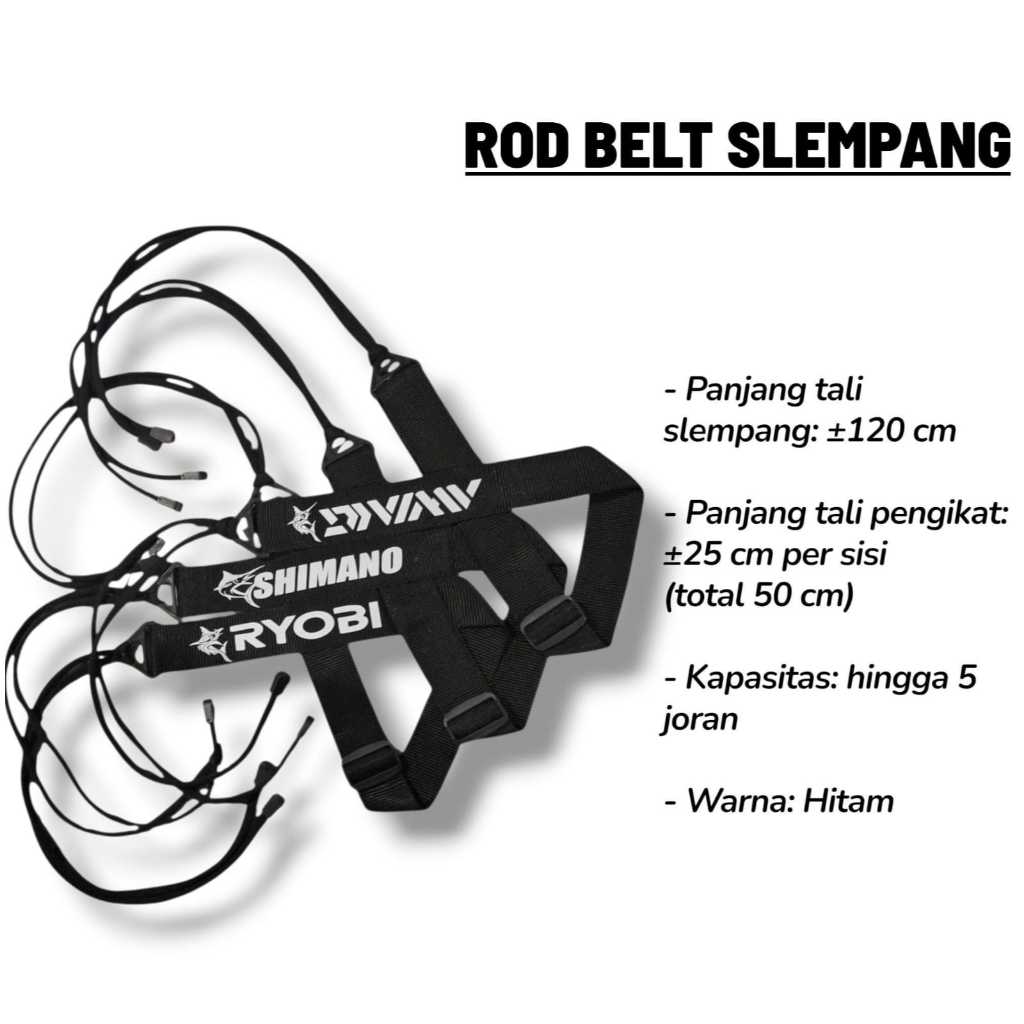 ROD BETL Tali Pancing Pengikat Joran - Rod Belt Slempang - Rod Belt Tali Joran Pancing