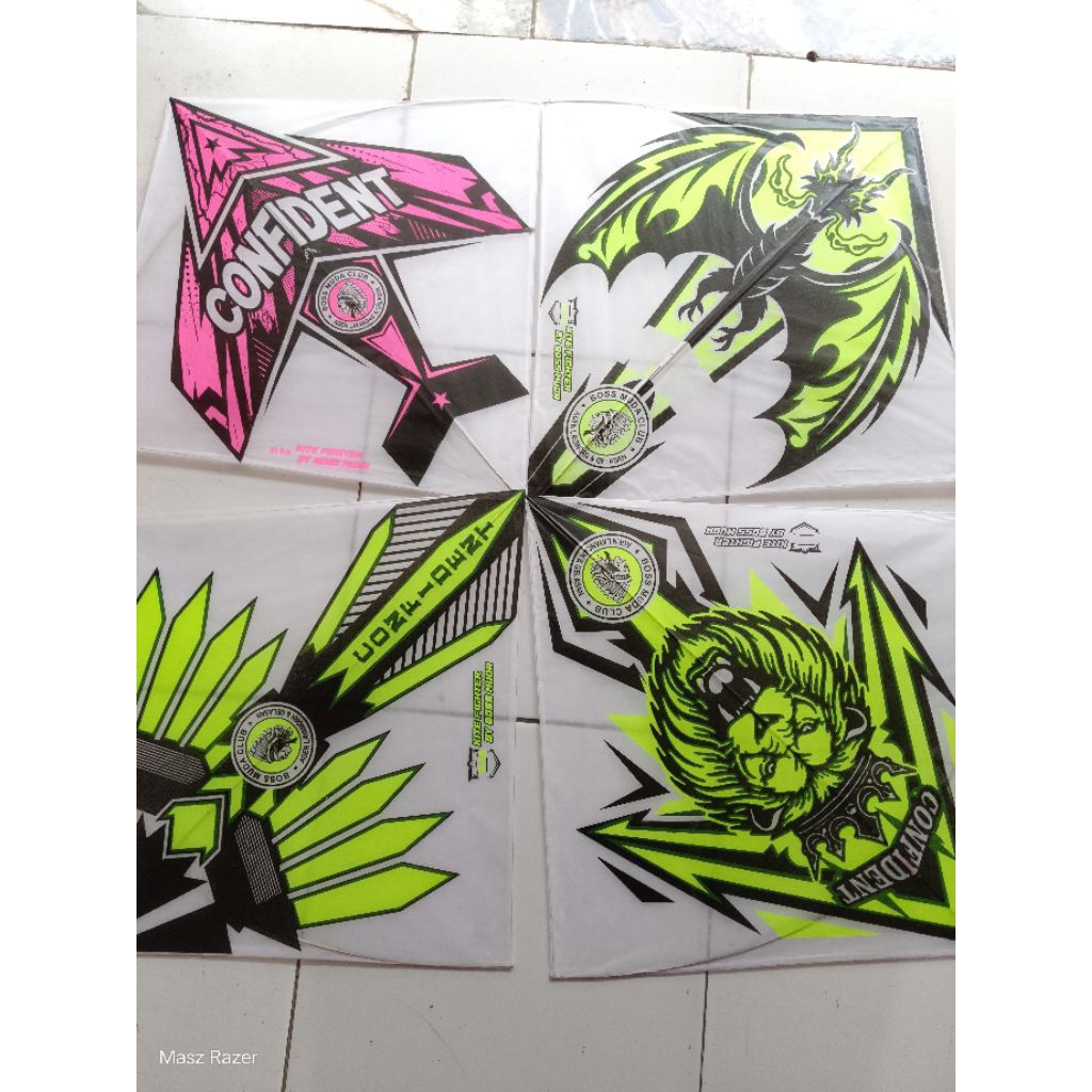 LAYANGAN SUKHOI SUPER STABILO 2 WARNA 1 LILIT CONFIDENT 1 Pack isi 50 pcs dan 100 pcs