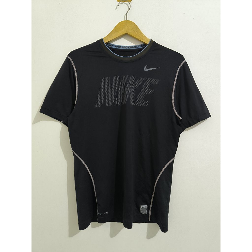 Kaos Jersey Compression Shirt Nike Pro Combat fit S-M