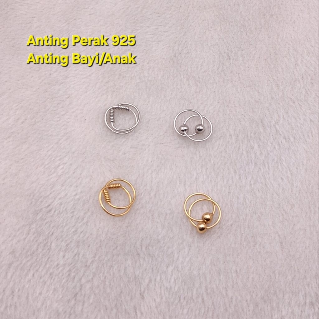 Anting Perak 925 Anting bulat Bayi dan Anak