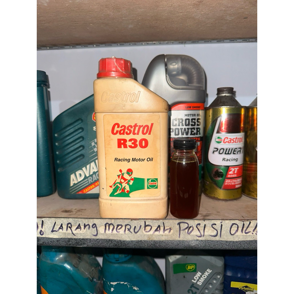 oli samping 2t castrol R30 repack 100ml original stok lama