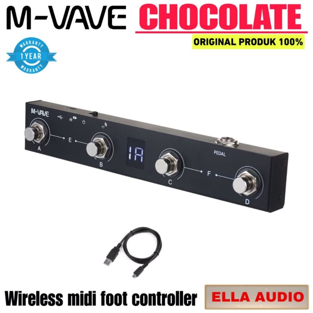 M-VAVE Chocolate Wireless Midi Foot Controller M vave Chocolate